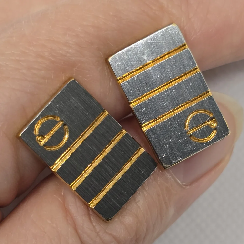 Dunhill Gold and Silver Tie Pin Cufflinks Set